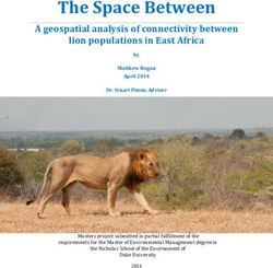 The Space Between A geospatial analysis of connectivity between lion ...