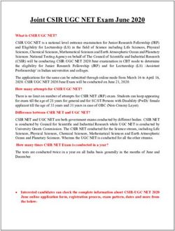 Joint CSIR UGC NET Exam June 2020 - Smart Learning ...