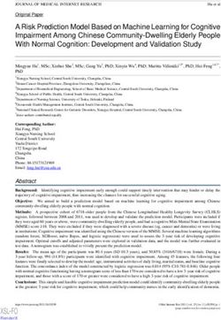 A Risk Prediction Model Based on Machine Learning for Cognitive Impairment Among Chinese Community-Dwelling Elderly People With Normal Cognition: ...