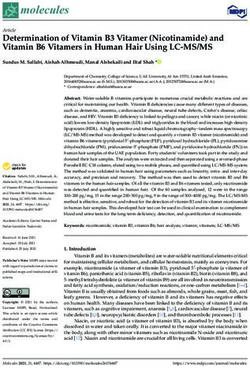 Determination of Vitamin B3 Vitamer (Nicotinamide) and Vitamin B6 Vitamers in Human Hair Using LC-MS/MS - MDPI