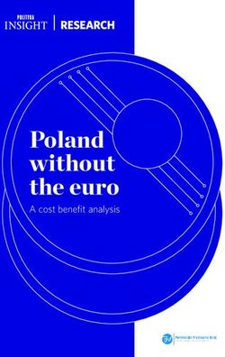 Poland without the euro - A cost benefit analysis - Fundacja Przyjazny Kraj