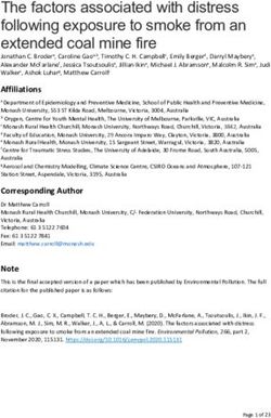 The factors associated with distress following exposure to smoke from an extended coal mine fire
