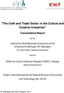 The Craft and Trade Sector in the Culture and Creative Industries
