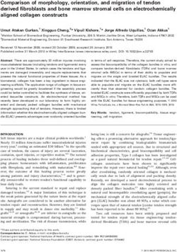 Comparison of morphology, orientation, and migration of tendon derived fibroblasts and bone marrow stromal cells on electrochemically aligned ...