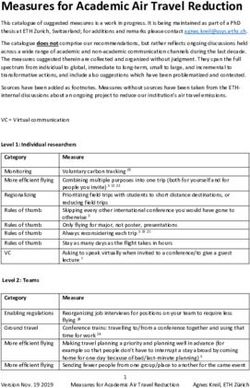 Measures for Academic Air Travel Reduction - ETH Zürich
