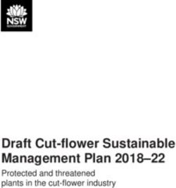 Draft Cut-flower Sustainable Management Plan 2018-22 - Protected and threatened plants in the cut-flower industry - Office of ...