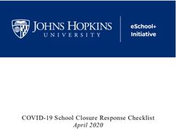 COVID-19 School Closure Response Checklist - April 2020