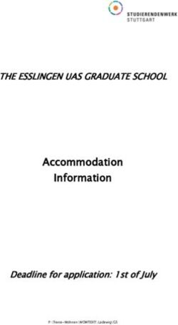 Accommodation Information - THE ESSLINGEN UAS GRADUATE SCHOOL - Deadline for application: 1st of July - Hochschule Esslingen