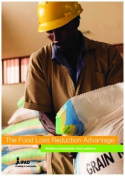 The Food Loss Reduction Advantage - Building sustainable food systems - International Fund for ...