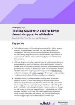 Tackling Covid-19: A case for better financial support to self-isolate - Resolution Foundation