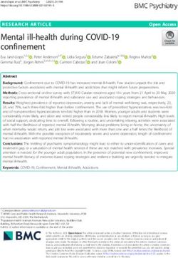 Mental ill-health during COVID-19 confinement - BMC Psychiatry