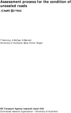 Assessment process for the condition of unsealed roads - Assessment process for the condition of ...