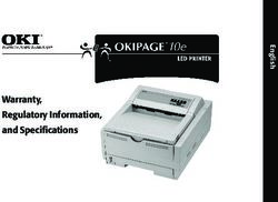 Warranty, Regulatory Information, and Specifications