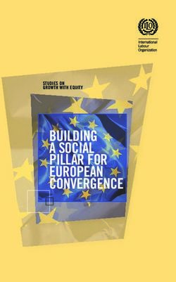 BUILDING A SOCIAL PILLAR FOR EUROPEAN CONVERGENCE - STUDIES ON GROWTH WITH EQUITY - ILO