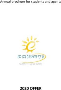 2020 OFFER - Annual brochure for students and agents - Privet