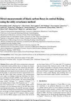 Direct measurements of black carbon fluxes in central Beijing using the eddy covariance method - Recent