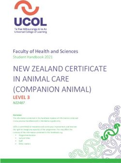 NEW ZEALAND CERTIFICATE IN ANIMAL CARE (COMPANION ANIMAL)