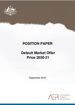 POSITION PAPER Default Market Offer Price 2020-21 - September 2019 - price determination 2020-21 Position ...