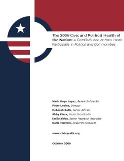 The 2006 Civic and Political Health of the Nation: A Detailed Look at How Youth Participate in Politics and Communities