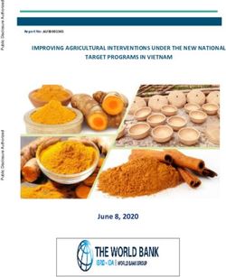 IMPROVING AGRICULTURAL INTERVENTIONS UNDER THE NEW NATIONAL TARGET PROGRAMS IN VIETNAM - June 8, 2020 - World Bank Document