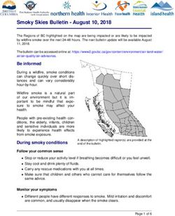 Smoky Skies Bulletin - August 10, 2018 - Island Health