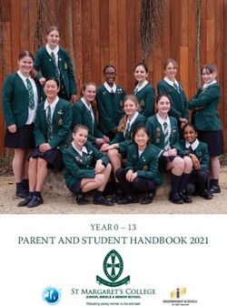PARENT AND STUDENT HANDBOOK 2021 - YEAR 0 13 - INSITE