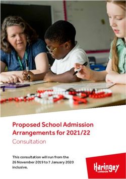 Proposed School Admission Arrangements for 2021/22 - Consultation This consultation will run from the 26 November 2019 to 7 January 2020 inclusive.