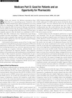 Medicare Part D: Good for Patients and an Opportunity for Pharmacists