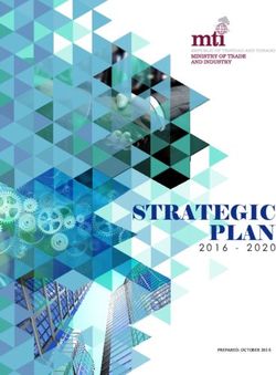STRATEGIC PLAN 2016 2020 - PREPARED: OCTOBER 2016 - Ministry of Trade and Industry