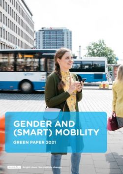 GENDER AND (SMART) MOBILITY - GREEN PAPER 2021 Bright ideas. Sustainable change - Ramboll