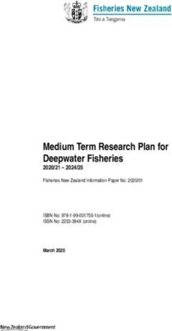 Medium Term Research Plan for Deepwater Fisheries 2020/21 - 2024/25 Fisheries New Zealand Information Paper No: 2020/01 ISBN No: ...