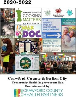 2020-2022 Crawford County & Galion City Community Health Improvement Plan Commissioned by: Hospital Council ...