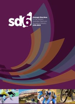 2016-2020 6sd Strategic Directions for the Western Australian Sport and Recreation Industry