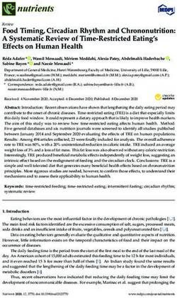 Food Timing, Circadian Rhythm and Chrononutrition: A Systematic Review of Time-Restricted Eating's Effects on Human Health - MDPI