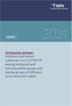2021 Incidence and severe outcomes from COVID-19 among immigrant and minority ethnic groups and among groups of different socio-economic status - FHI