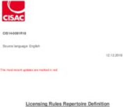 Licensing Rules Repertoire Definition - CIS14-0091R18 Source language: English - Suisa