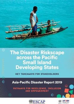 The Disaster Riskscape across the Pacific Developing States Small Island - Asia-Pacific Disaster Report 2019 - United Nations ESCAP