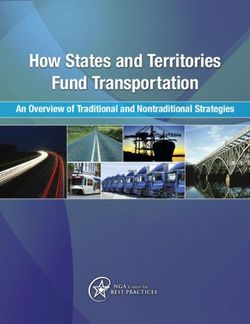 How States and Territories Fund Transportation - An Overview of Traditional and Nontraditional Strategies
