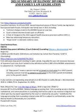 2021 SUMMARY OF ILLINOIS' DIVORCE AND FAMILY LAW LEGISLATION