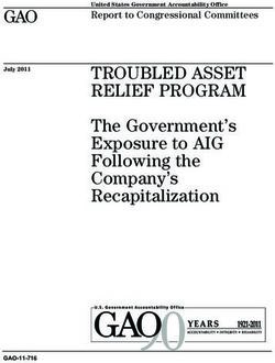 GAO TROUBLED ASSET RELIEF PROGRAM - The Government's Exposure to AIG Following the Company's Recapitalization Report to Congressional Committees