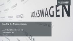 Leading the Transformation - Analyst and Investor Call H1 Volkswagen AG 29 July 2021