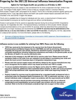 Preparing for the 2021/22 Universal Influenza Immunization Program