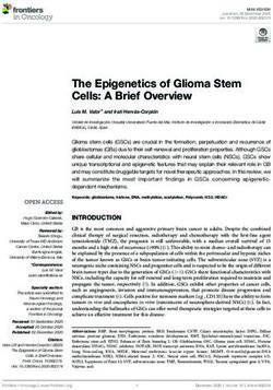 The Epigenetics of Glioma Stem Cells: A Brief Overview - Frontiers