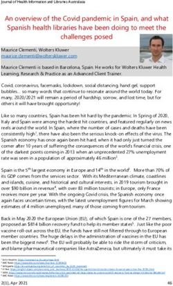 An overview of the Covid pandemic in Spain, and what Spanish health libraries have been doing to meet the challenges posed