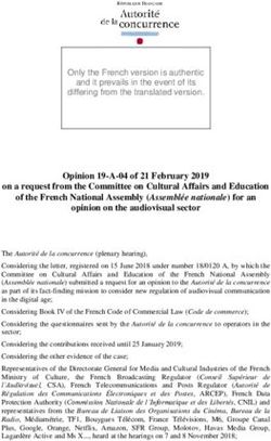 Opinion 19-A-04 of 21 February 2019 on a request from the Committee on Cultural Affairs and Education of the French National Assembly Assemblée ...