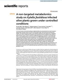 A non targeted metabolomics study on Xylella fastidiosa infected olive plants grown under controlled conditions - Nature