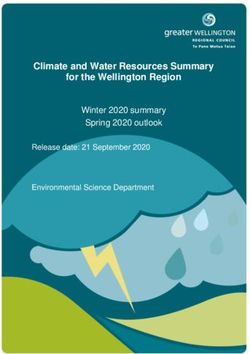 Climate and Water Resources Summary for the Wellington Region - Winter 2020 summary Spring 2020 outlook - Greater Wellington Regional ...