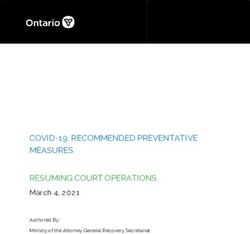 COVID-19: RECOMMENDED PREVENTATIVE MEASURES RESUMING COURT OPERATIONS - March 4, 2021 - Ontario.ca