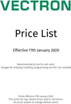 Price List Effective 17th January 2020 - Vectron Systems AG