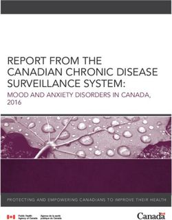 REPORT FROM THE CANADIAN CHRONIC DISEASE SURVEILLANCE SYSTEM: MOOD AND ANXIETY DISORDERS IN CANADA, 2016 - Canada.ca
